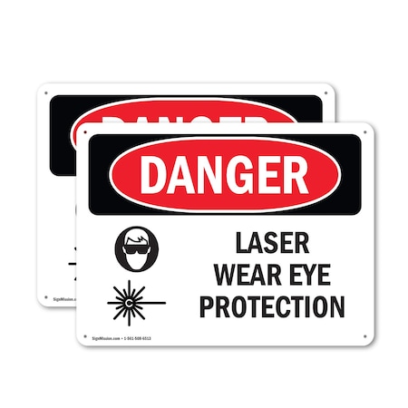 Signmission 7 in Height, 10 in Width, Aluminum, Rectangle OS-2PACK-DS-A-710-L-1418